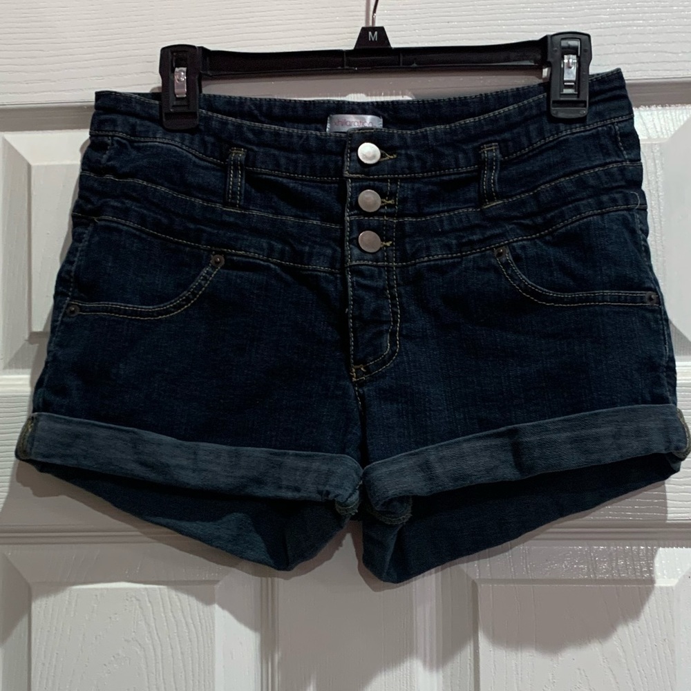 Denim High Waisted Short Shorts